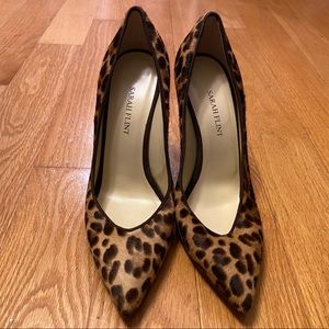 Sarah Flint Perfect Jay Pump 100 Leopard Fur Eu 37 US 7, New